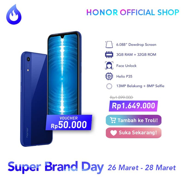 Promosi Honor 8A Indonesia